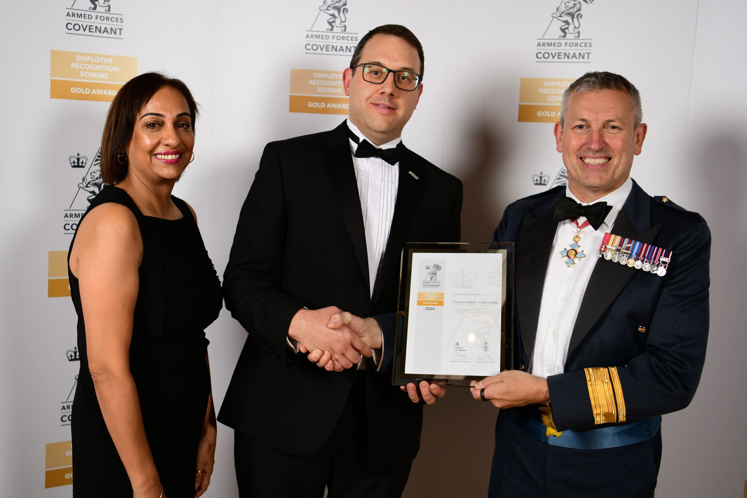 Carwood Wins Gold for its Support of the Armed Forces